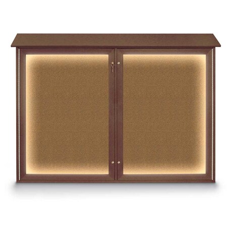 United Visual Products Open Faced Traditional Corkboard, 72x48" UV646A-GOLD-SURF
